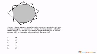 The figure shown above consists of a shaded 9sided polygon and 9 unshaded isosceles triangles [upl. by Frederico]