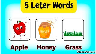 5 Letter Words List  Phonics lesson  Reading Lesson  kids English vocabulary [upl. by Celtic237]