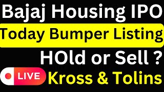 Bajaj Housing finance ipo listing  bajaj ipo listing price bajaj ipo hold or sell  kross ipo [upl. by Lehteb]