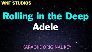 Adele  Rolling in the Deep Karaoke Original Version [upl. by Ahsinek701]