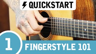 The BEST Beginner Fingerstyle Guitar Lesson [upl. by Aztiram9]