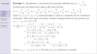 Matemática 11  Sucessões  Aula 2 Sucessões monótonas v [upl. by Einhapets]