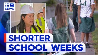 Shorter school weeks for Aussie children  9 News Australia [upl. by Nitsyrk777]