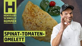 Schnelles SpinatTomatenOmelett Rezept von Steffen Henssler [upl. by Byran]