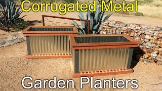 Redwood and Metal Planters  How To [upl. by Eyk807]