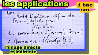 exercice les applications 1 bac sm image directe et indirecte par une application [upl. by Sarine916]