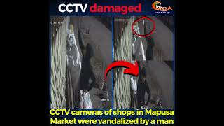 CCTV cameras of shops in Mapusa Market were vandalized by a mangoa goanews cctv [upl. by Arehsat]