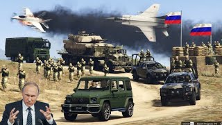 Ukrainian Fighter Jets Drone amp Helicopter Attack on Russian Army Weapons Convoy in Moscow  GTA 5 [upl. by Suzy]