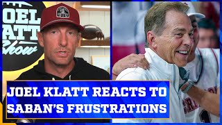 Joel Klatt reacts to Nick Saban’s frustrations after Alabamas loss to Michigan  Joel Klatt Show [upl. by Assillem]