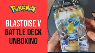 Blastoise V Battle Deck UnboxingOpening [upl. by Aicirtel343]