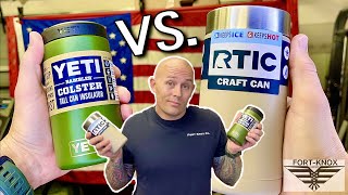 Which Can Cooler is BETTER YETI vs RTIC Rambler Colster  Craft Can  Tall Can Koozie [upl. by Olin]