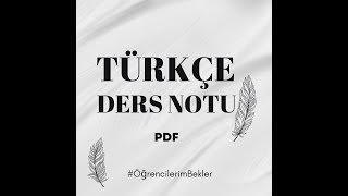 Türkçe Ders Notu PDF  KPSS Türkçe Dersi İçin Öneriler [upl. by Adria320]