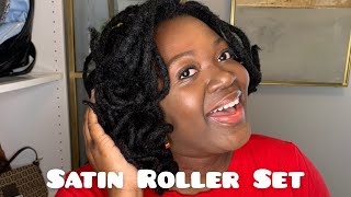 BIG Voluminous Curls with Satin Rollers [upl. by Mail802]