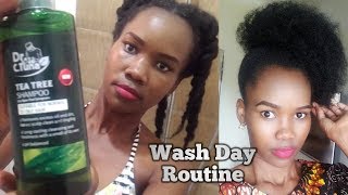 Simple Natural Hair Wash Day Routine For Length Retention  Moisture  Start to Finish [upl. by Sudnor]