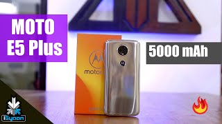 Motorola Moto E5 Plus with 5000 mAh Battery Unboxing First Look [upl. by Ellecrag363]