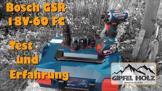 Bester Akkuschrauber Test des Bosch GSR 18V  60 FC mit FlexiClick [upl. by Annayd819]