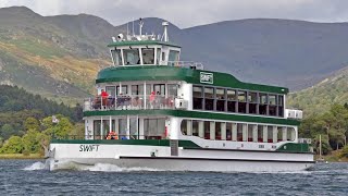 Windermere Lake Cruises Steamer in Profile  MV Swift  Lake District [upl. by Amory]