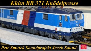 61 Kühn TT BR 371KnödelpresseBastard Petr Smutek Sound 16bit Flaggenlok mit Zimo MS580N18G [upl. by Thaxter]