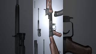 how to disassembly an AK47 gun guide [upl. by Aleunamme]