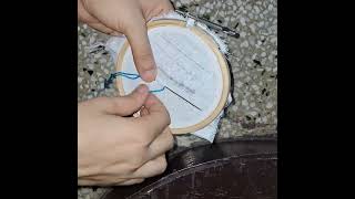 Bullion stitch tutorialhand embroidery [upl. by Erehs]