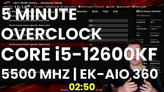 5 Minute Overclock Core i512600KF to 5500 MHz [upl. by Noved]