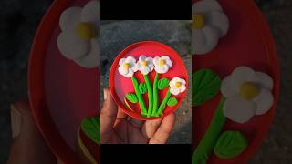 Unique flower vase DIY clay art ideas 💐✨shortsClay flower making [upl. by Asilav]