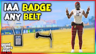 How To Get The IAA Badge and Belt Glitch In GTA 5 Online 161 [upl. by Seagraves]