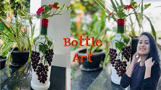 Pista shell Bottle Art🍾 viral craft [upl. by Artenak]