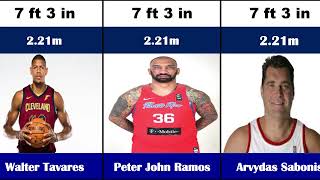 Tallest NBA Players in History  Ranked By Height [upl. by Duwad]