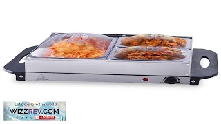 VEVOR Electric Buffet Server amp Food Warmer 14quot x 14quot Portable Stainless Review [upl. by Dnomder767]