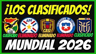 ESTOS SON LOS CLASIFICADOS AL MUNDIAL 2026 ELIMINATORIAS SUDAMERICANAS [upl. by Kordula189]