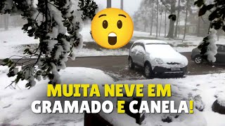 Muita neve em GRAMADO e CANELA  RS Veja [upl. by Castora]