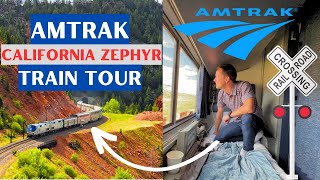 🚅 TOURING AMTRAKS CALIFORNIA ZEPHYR — Showers amp Bathrooms  Sleeping Dining amp Observation Cars [upl. by Ammadas]