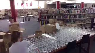 Library Refurbishment  Time Lapse Video Unpacking Book Ends [upl. by Peursem636]