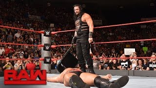 Roman Reigns vs Rusev  United States Championship Match Raw Sept 26 2016 [upl. by Llehcim197]