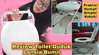 Kursi Toilet Kloset WC Duduk Portabel  Kursi Toilet Duduk UNBOXING Review [upl. by Schwitzer]