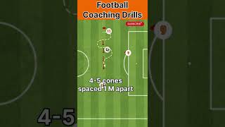 Passing Football Drill U7 U8 U9 U10 soccer drills dribbling control footballdrills soccertraining [upl. by Desdemona]