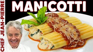 Manicotti Pasta Stuffed with Cheese  Chef JeanPierre [upl. by Nolham]