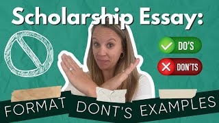 Scholarship Essay Format Examples and Donts [upl. by Leanna]