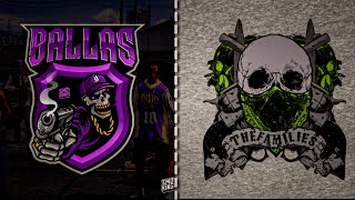 🔴 💜️ BALLAS VS FAMILIES 💚 ❣ GANG FIGHT ❣ 🙄RomanKOLLA [upl. by Rotman]