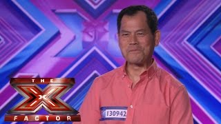 Jimmy Cheung sings Luciano Pavarottis O Sole Mio  Room Auditions Week 1  The X Factor UK 2014 [upl. by Calondra517]