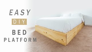 Easy DIY Bed Platform with plans  How To Make [upl. by Leodora]