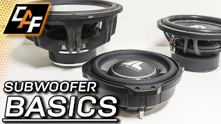 Subwoofer size voice coils wiring matching amp EXPLAINED Car Audio Subwoofer Basics [upl. by Wiedmann]