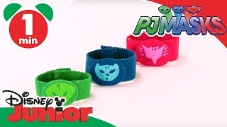 PJ Masks  Craft Tutorial Superhero Wristbands 💥  Disney Junior UK [upl. by Bunow]