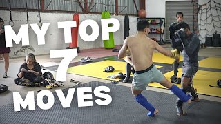 My TOP 7 Offensive MovesCombos for Sparring [upl. by Ardnod518]