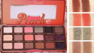 Too Faced Sweet Peach Palette DUPES Review  Tutorial [upl. by Annaerdna]