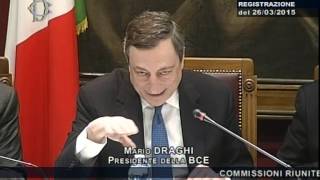 La relazione di Draghi alla Camera  26 marzo 2015 [upl. by Forsta]