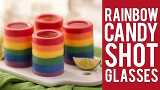 How to Make Rainbow Candy Shot Glasses [upl. by Toor]