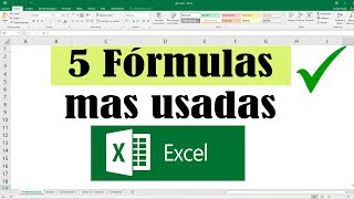 5 fórmulas en Excel más utilizadas y indispensables para tu trabajo [upl. by Grange617]