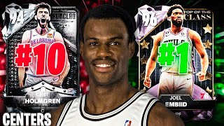 RANKING THE TOP 10 BEST CENTERS IN NBA 2K25 MyTEAM [upl. by Prouty383]